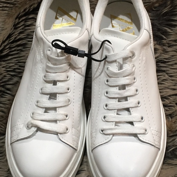 NEW❤️Zara Leather White Platform Sneakers *Size 41EU*